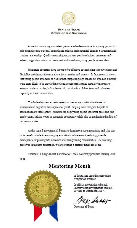 Mentoring Month Proclamation
