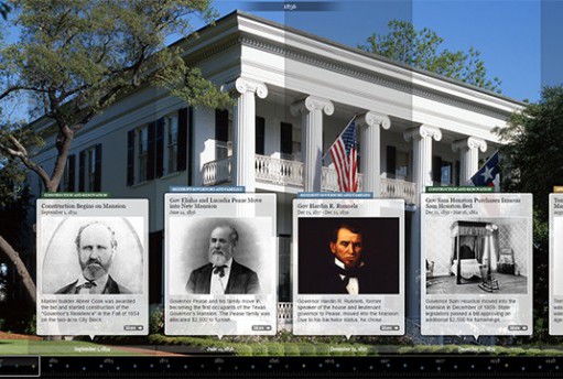 Timeline explaining history of the Governor's Mansion