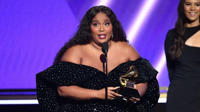 Lizzo accepts Best Pop Solo Performance award at 62nd Annual GRAMMY Awards in 2020