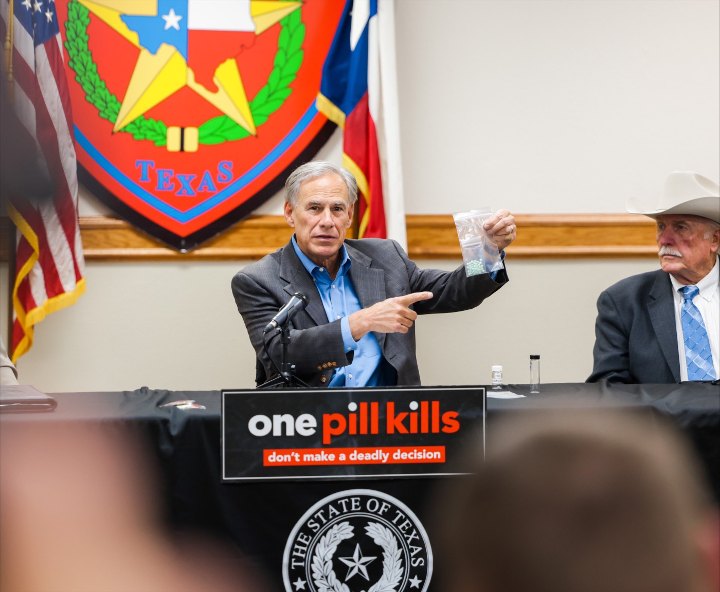 Governor Abbott Highlights Statewide "One Pill Kills" Campaign In Waco