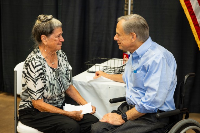 Governor Abbott Delivers Strait To The Heart Funds To Concho Valley Flood Victims Image