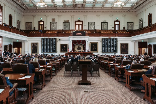 The Texas House of Representatives at the Texas Fallen Heroes Memorial Ceremony.