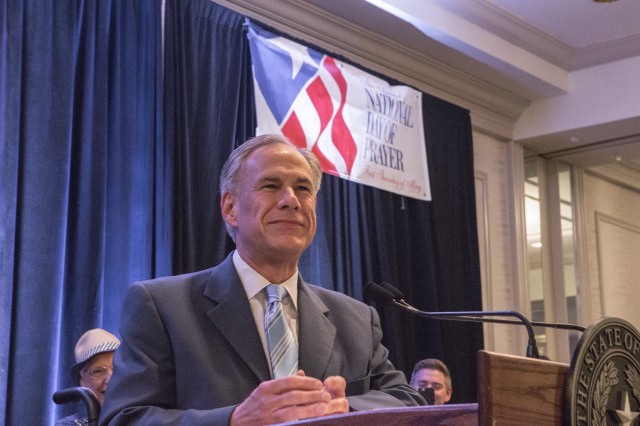 Governor Abbott gives speech at the Texas National Day of Prayer